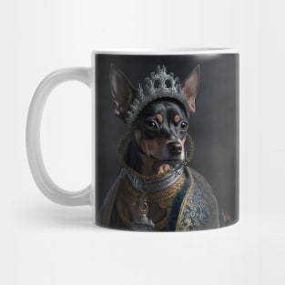 Black Mini Pinscher - Medieval Queen Mug